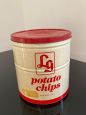 Barattolo di latta vintage Potato Chips LG