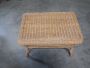 Tavolino da appoggio vintage in bamboo e rattan