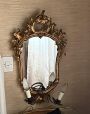 Pair of bronze appliques with mirror in Venetian Baroque style