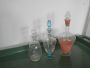 Set of 3 Vintage Glass Liquor Decanters, 1950s