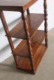 Antique whatnot bookcase in solid walnut from the mid-19th century