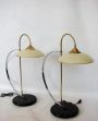 Coppia di lampade da tavolo minimaliste vintage anni '70