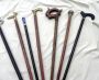 Set of 7 collectable walking sticks + stick holder, 1990s