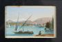 Group of 4 antique watercolor paintings with views of Lake Como