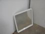 Vintage mirror with white plastic frame, 1970s