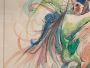 Dipinto contemporaneo acquarello e China di G. Lizzini, XX secolo