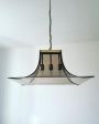 Pagoda chandelier by Esperia from the 1950s in smoked glass                            