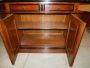 Antique sideboard in walnut with rounded corners, second half of the 19th century