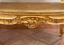 Divanetto antico Napoleone III in legno dorato e intagliato e paglia di Vienna, XIX secolo