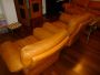 Poltrona Frau: set divano 3 posti e 2 poltrone in pelle marrone