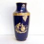 Cobalt blue Limoges vase with pure gold decorations, France mid-20th century                         
                            