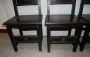 Set of four antique chairs in black stained oak, early 1900s
