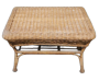 Tavolino da appoggio vintage in bamboo e rattan                            