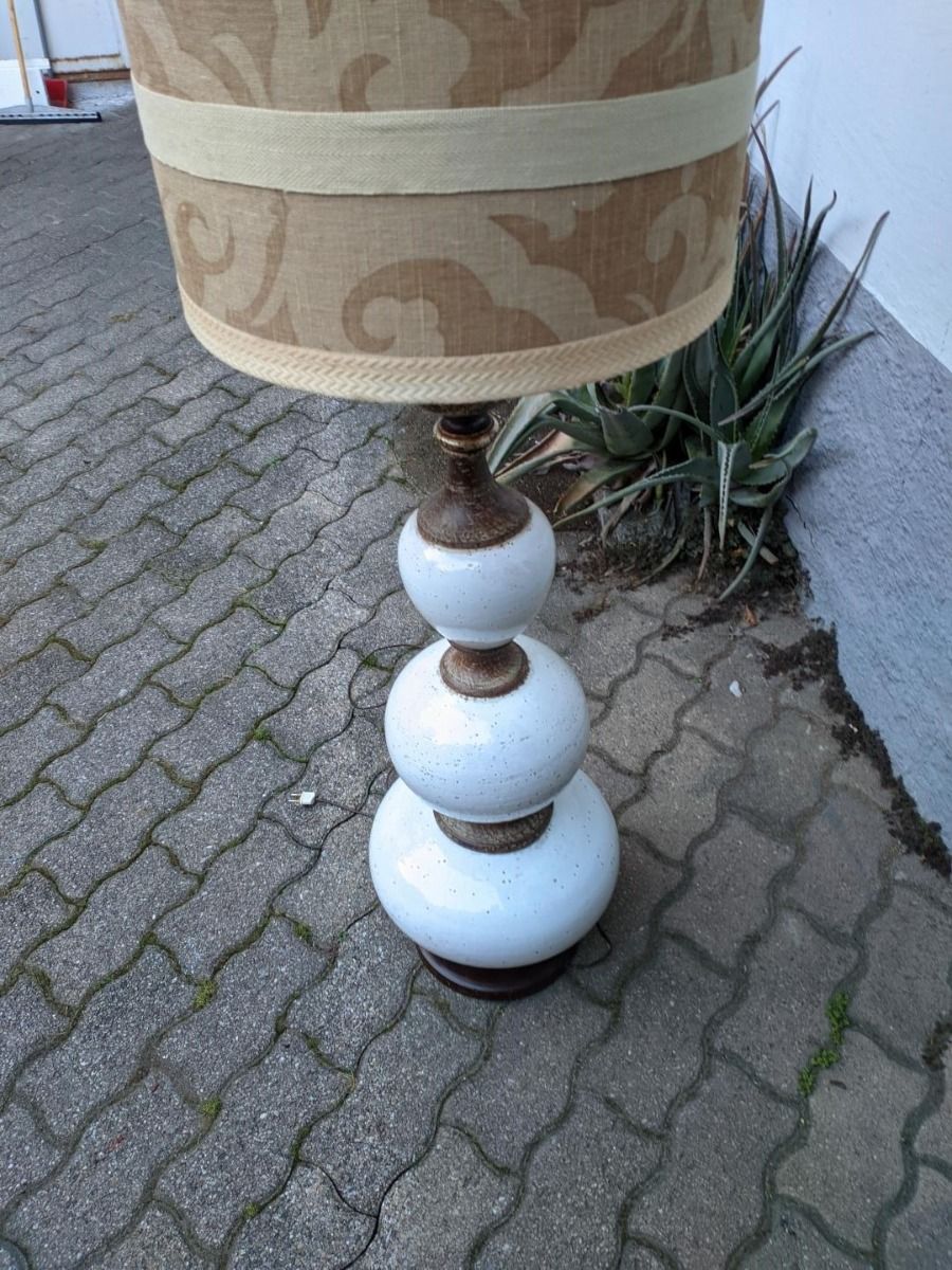Vintage white ceramic floor lamp