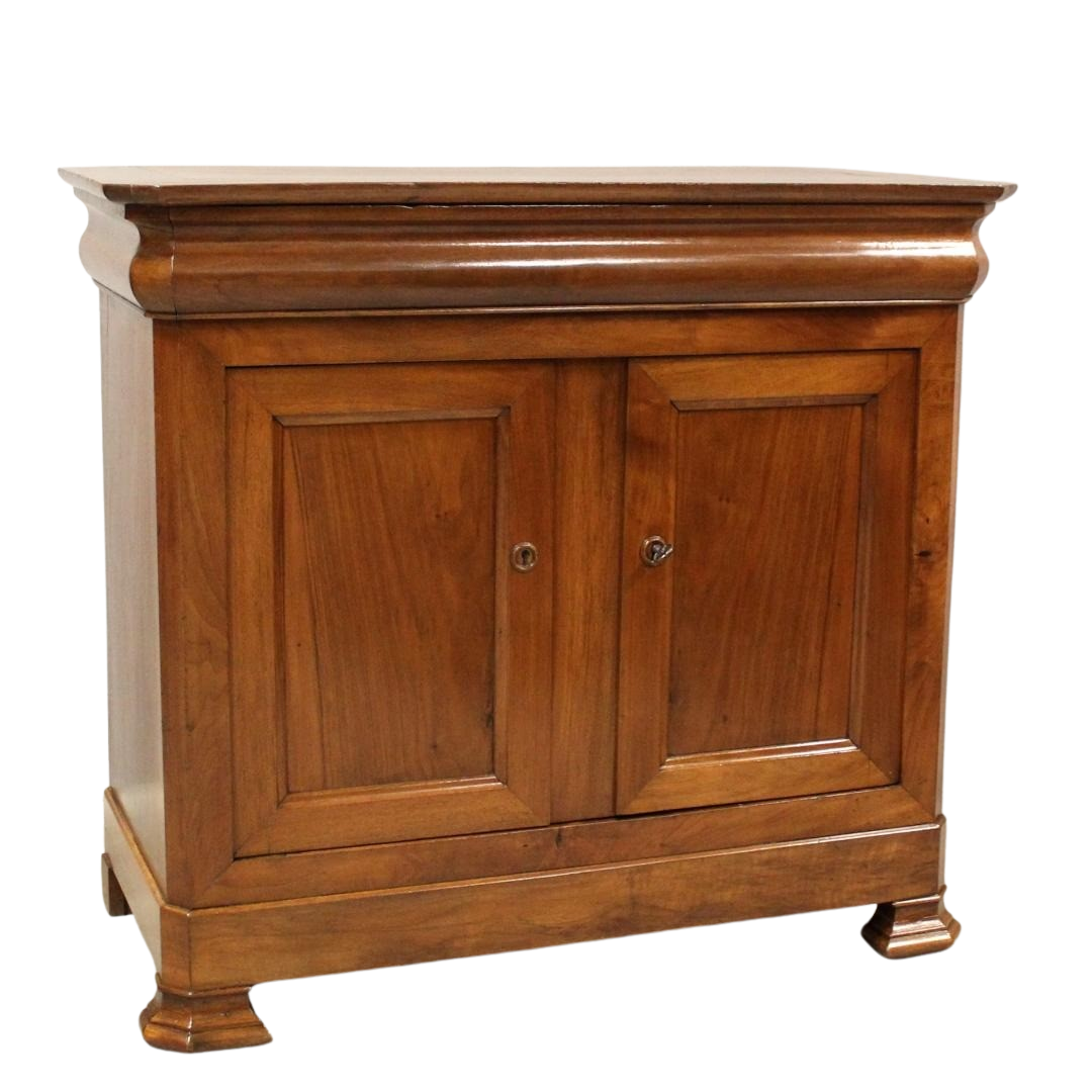 Piccola credenza antica cappuccina Luigi Filippo in noce '800 Grand