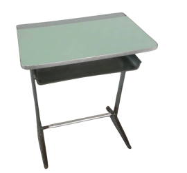School desk from the 50s in green formica