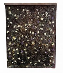 Bruno Carlino - Flowers, tempera and enamel painting on panel, 2020