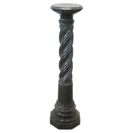 Antique column in green marble from the Alps, 19th century