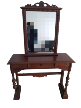 Antique style entrance console with mirror
                            