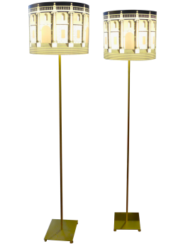 Pair of Fornasetti floor lamps for Antonangeli