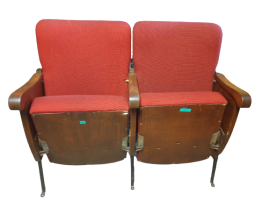 Pairs of cinema seats from the 1960s                       
