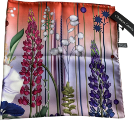 Foulard in seta di Christian Lacroix con motivi floreali                            