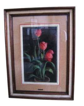 Giacomo Girmunschi - dipinto con tulipani