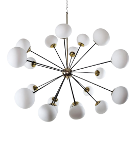 Large vintage space age sputnik style ball chandelier, Italy 1970s