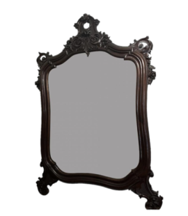 Large Neo-Baroque mirror in carved wood, 19th century