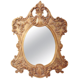Large oval Louis Philippe style mirror