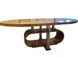 Grande tavolo Art Déco da riunioni o da pranzo, anni '30