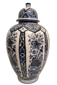 Large Dutch Delft pottery vase, 1960-1970