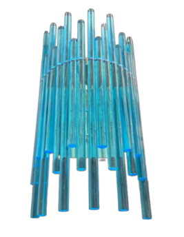 Single wall lamp Diadema by Vistosi in light blue Murano glass