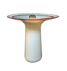 Lampada da tavolo in vetro di Murano attribuita a Leucos, anni '70                            