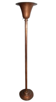 Art deco floor lamp in copper, 1940s