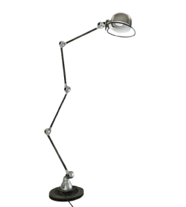 Lampada industriale Jieldé Standard con 4 bracci articolati, anni '50                            