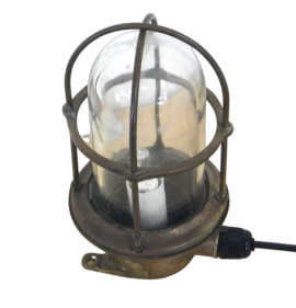30s industrial style brass naval lamp