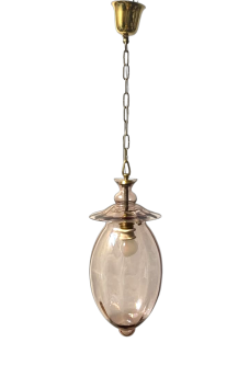 Venini lantern chandelier attributed to Giacomo Cappellin