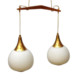 Stilnovo chandelier from the 1950s with two spheres