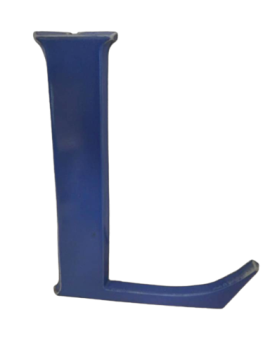 Lettera L in terracotta blu, anni '40