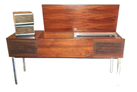 70s turntable radio console cabinet