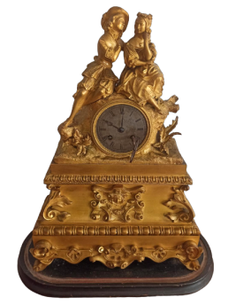 Orologio parigina antico in bronzo dorato al mercurio, 1800