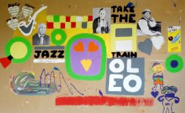Jazz (Oleo) - Tecnica mista su carta da pacchi