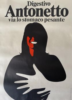 Vintage Antonetto bitter advertising poster, 1970s