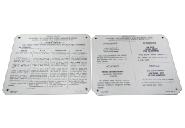 Coppia di targhe con regolamento Ferrovie dello Stato, 1965-1968                            