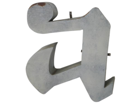 Tin letter A, 1970s
