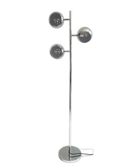 Modern design Reggiani style floor lamp in steel, Italy 1970s