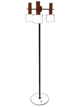 Adjustable floor lamp with marble and wood, Italy 1950s