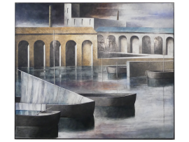 Piazza d'Acqua - dipinto di Marcello Scuffi