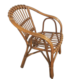 Vintage wicker and rattan armchair from the 70s